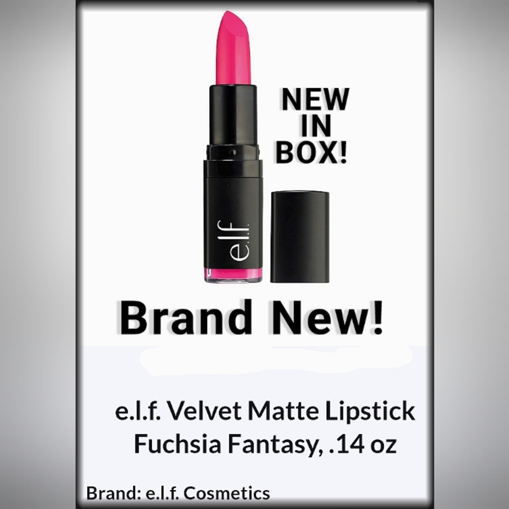 e.l.f. Velvet Matte Lipstick Fuchsia Fantasy, .14 oz NWT